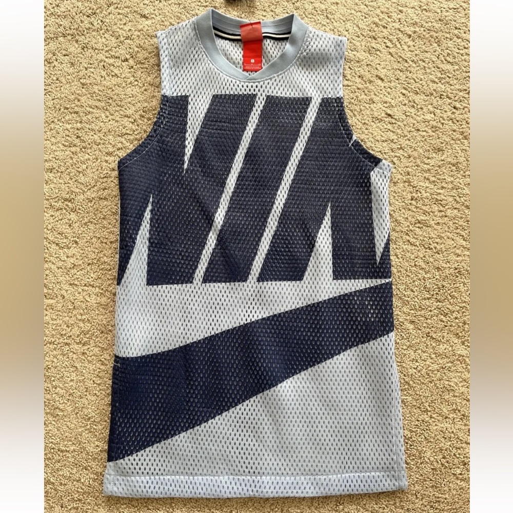 Nike mesh tank top blue womens size small s new with tag